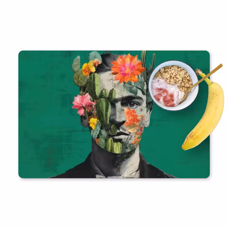 Placemat - 6 stuks - Man - Planten - Groen — 1