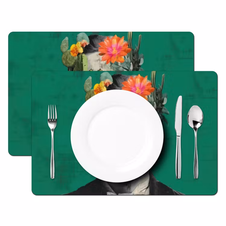 Placemat - 6 stuks - Man - Planten - Groen — 2