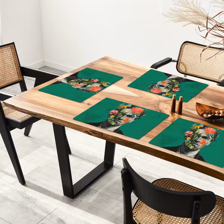 Placemat - 6 stuks - Man - Planten - Groen — 5