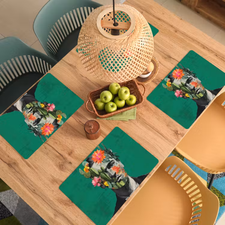 Placemat - 6 stuks - Man - Planten - Groen — 6