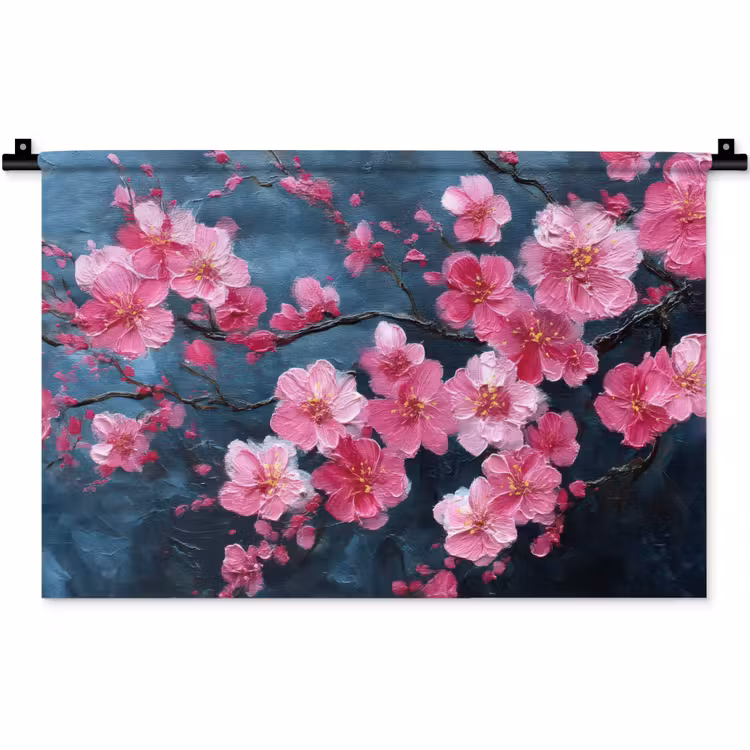 Wandkleed - Bloem - Bloesems - Roze - Abstract — 1