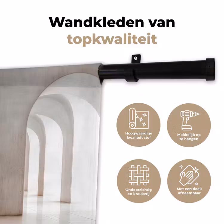 Wandkleed - Witte Bogen Gang — 3