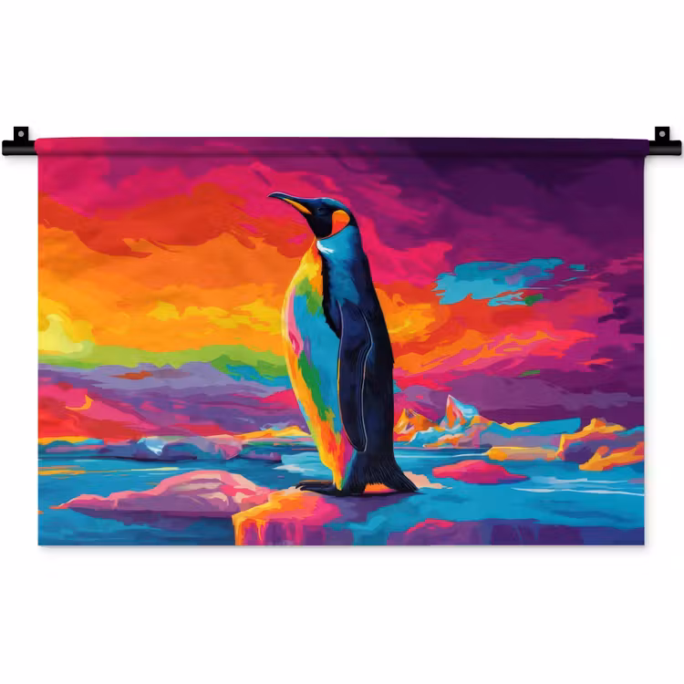 Wandkleed - Ijsschots - Pinguïn - Abstract - Lucht — 1