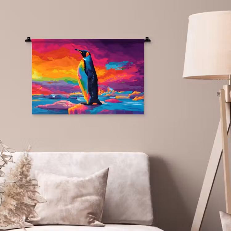 Wandkleed - Ijsschots - Pinguïn - Abstract - Lucht — 2