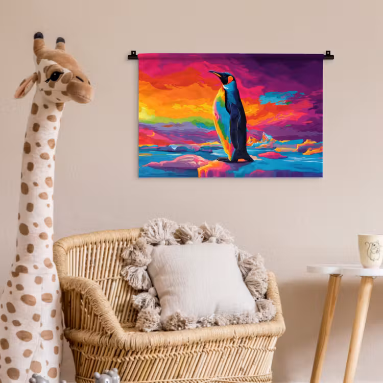 Wandkleed - Ijsschots - Pinguïn - Abstract - Lucht — 5