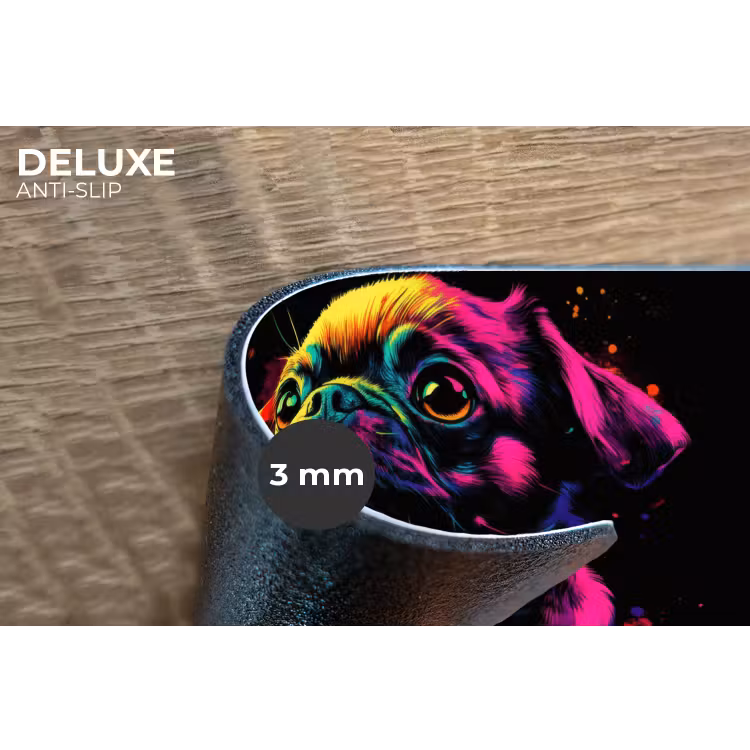 Placemat - 6 stuks - Puck - Hond - Verf - Kleuren — 4