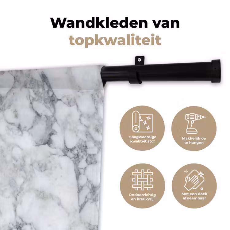 Wandkleed - Mozaïek - Marmer - Wit - Onregelmatig — 3
