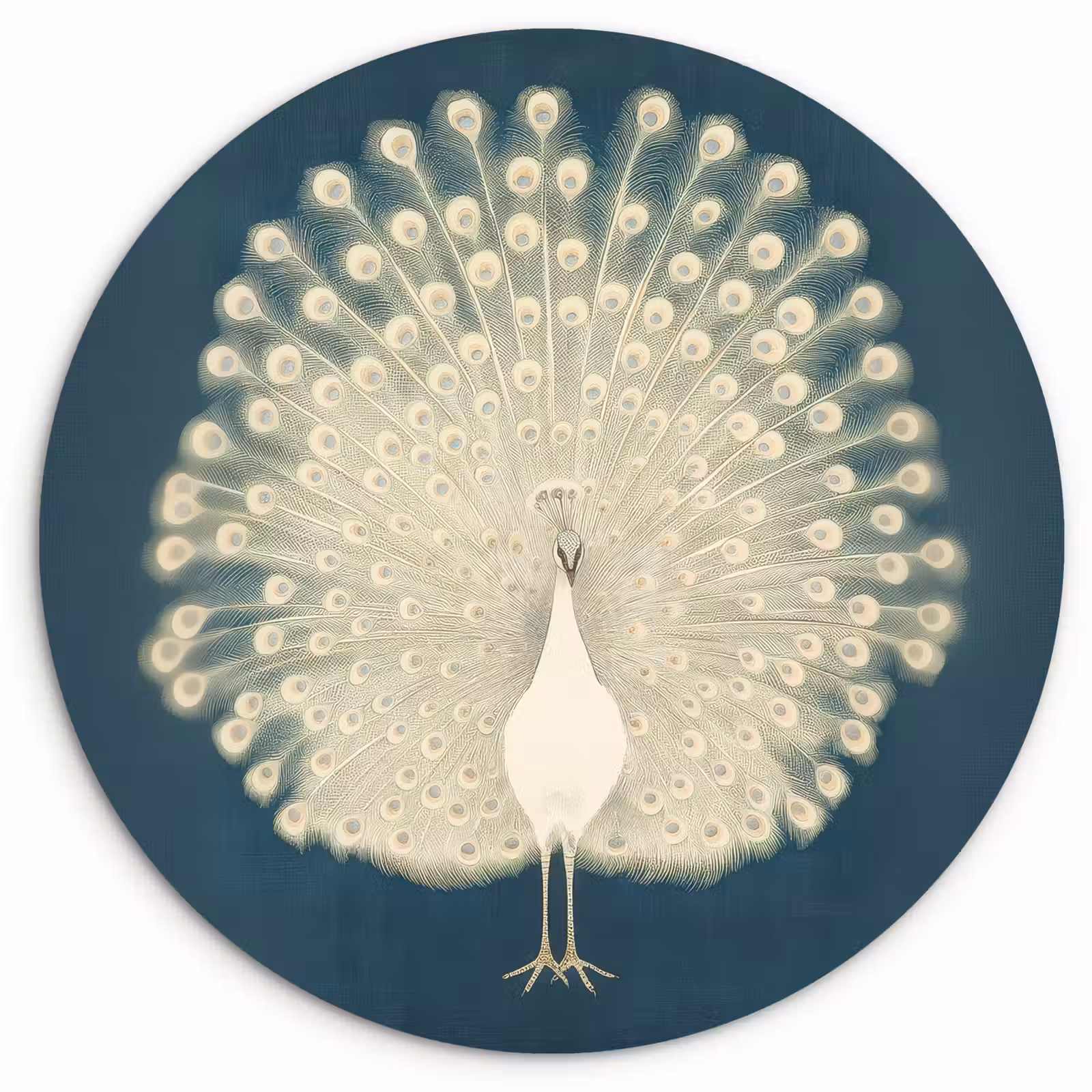 Muurcirkel - Vogel - Blauw - Vintage — 1