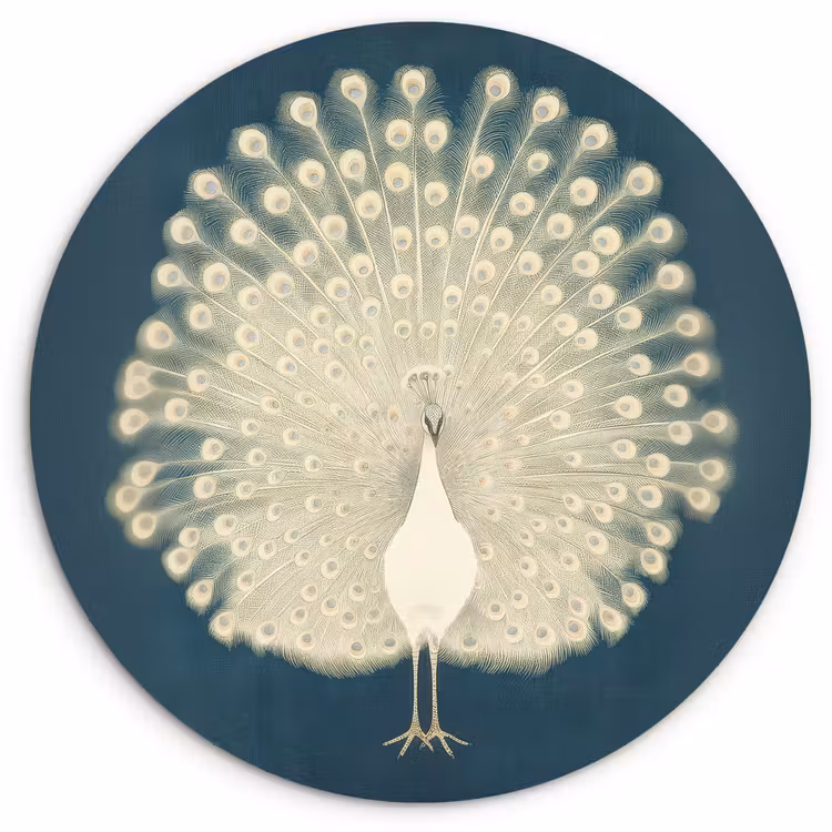 Muurcirkel - Vogel - Blauw - Vintage — 1