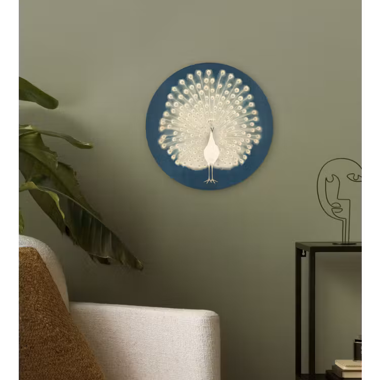 Muurcirkel - Vogel - Blauw - Vintage — 3