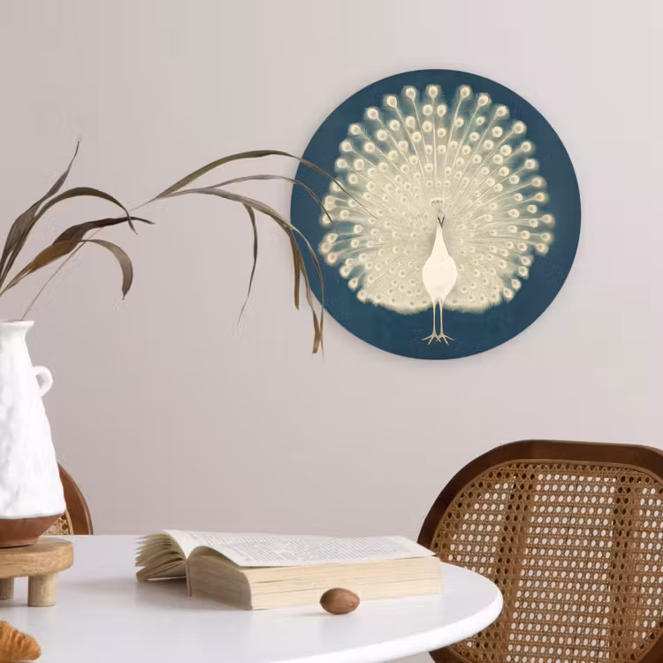 Muurcirkel - Vogel - Blauw - Vintage — 4