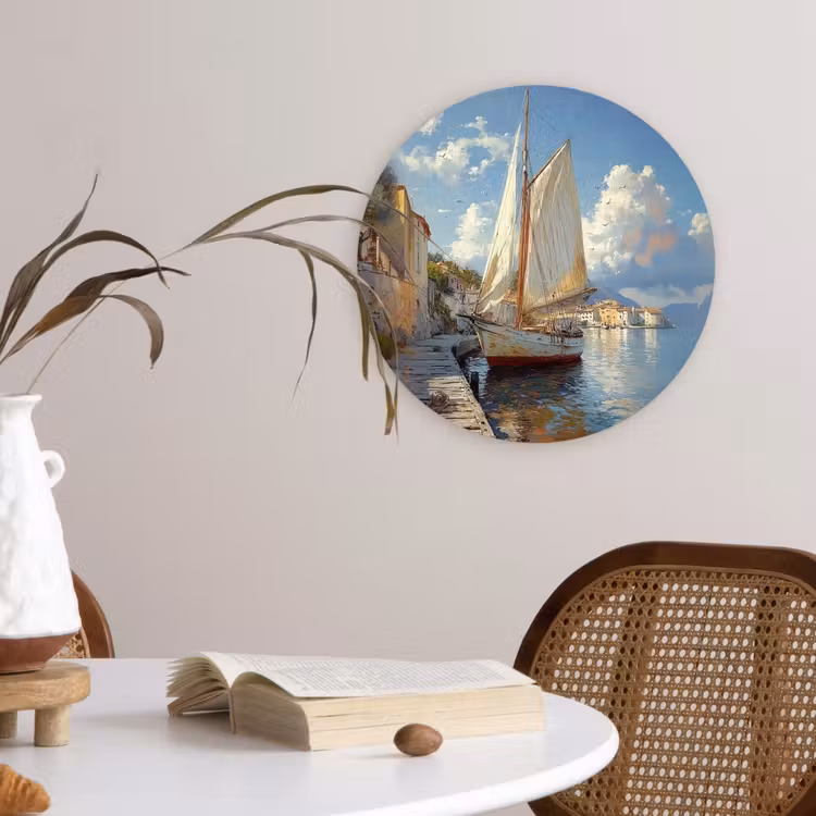 Muurcirkel - Zeilschip - Huizen - Kade - Zee — 4