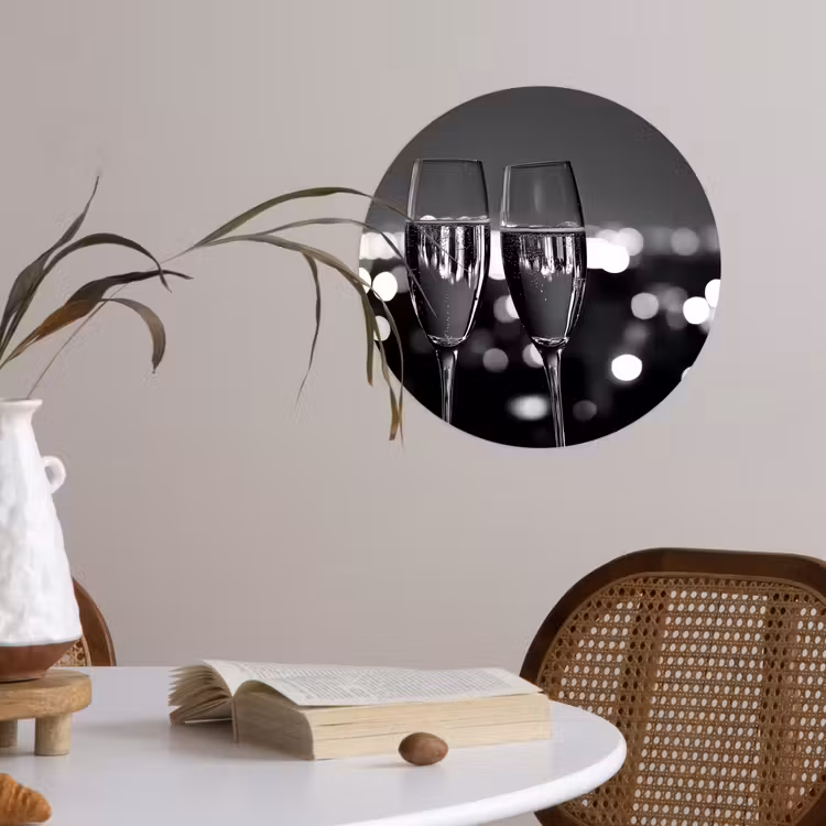 Behangcirkel - Bubbels - Proosten - Champagneglazen - Stadslichten — 4