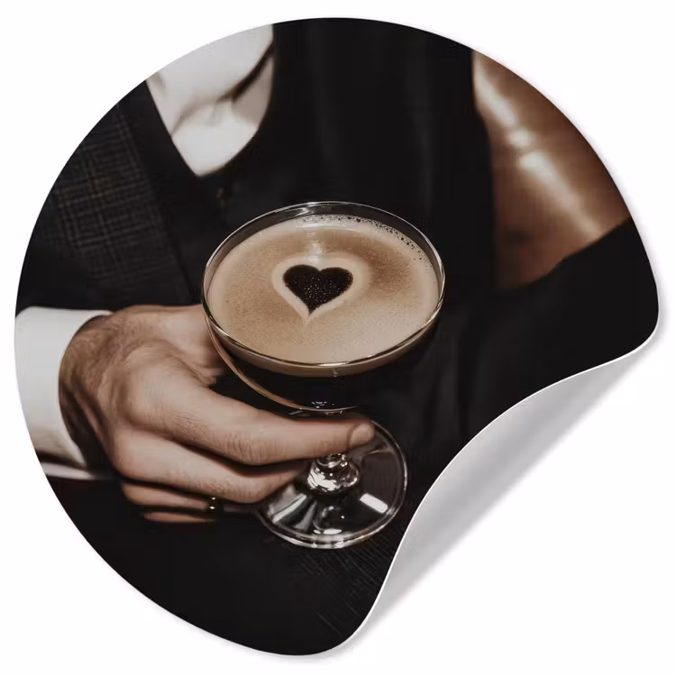 Behangcirkel - Hartje - Cocktail - Espresso Martini - Hand — 1