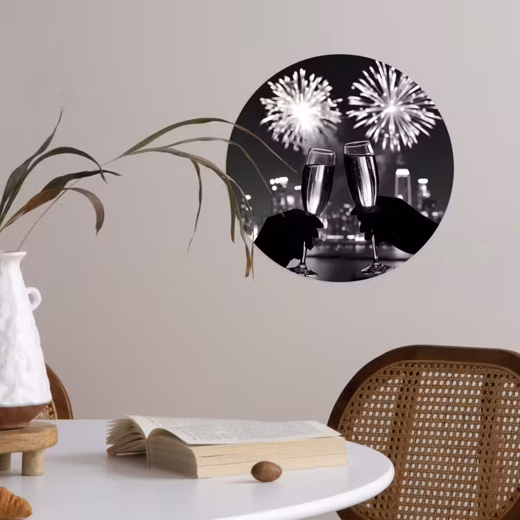 Behangcirkel - Vuurwerk - Proosten - Skyline - Champagne — 4