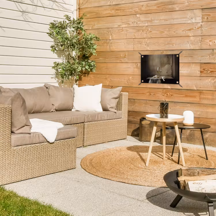 Tuinposter - Strik - Beige - Witte - Wijn — 4