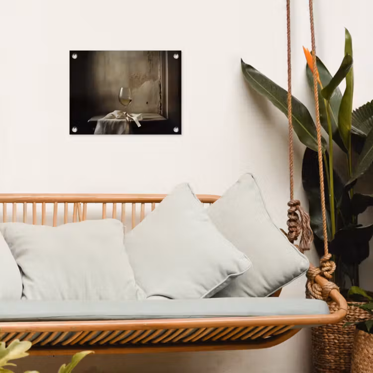 Tuinposter - Strik - Beige - Witte - Wijn — 5