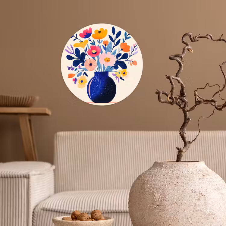 Behangcirkel - Vaas - Bloemen - Boeket — 2