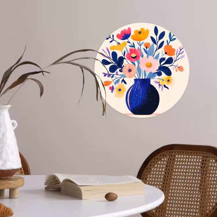 Behangcirkel - Vaas - Bloemen - Boeket — 4