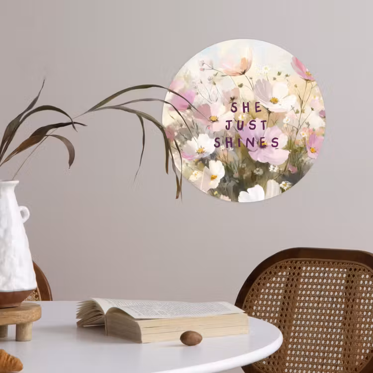 Behangcirkel - Quote - Bloemen - Schilderachtig — 4