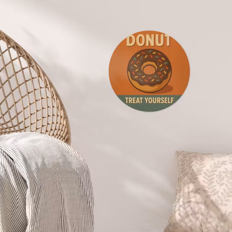 Behangcirkel - Donut - Spikkels - Kleurrijk - Quote — 5