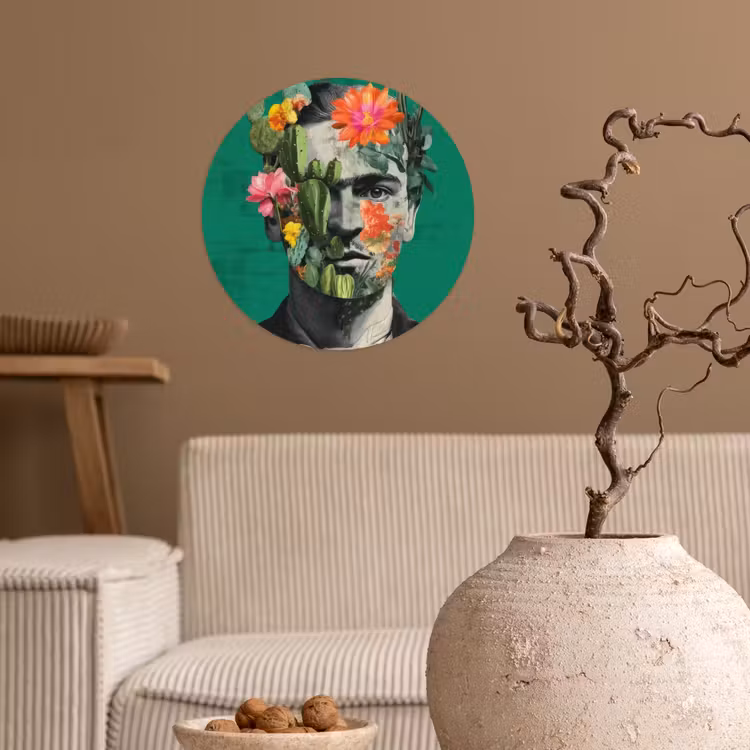 Behangcirkel - Man - Planten - Groen — 2