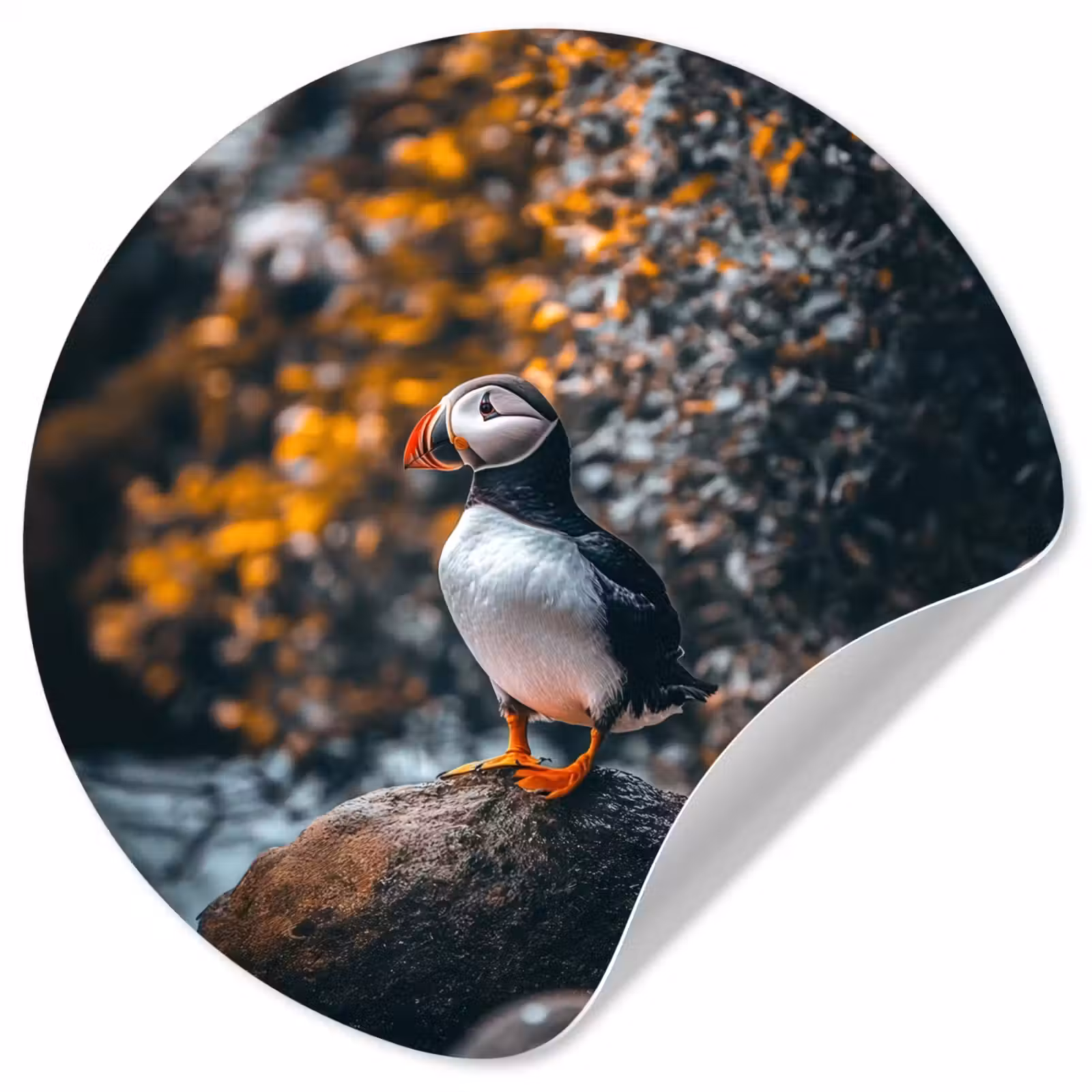 Behangcirkel - Papegaai - Vogel - Rots - Wit — 1