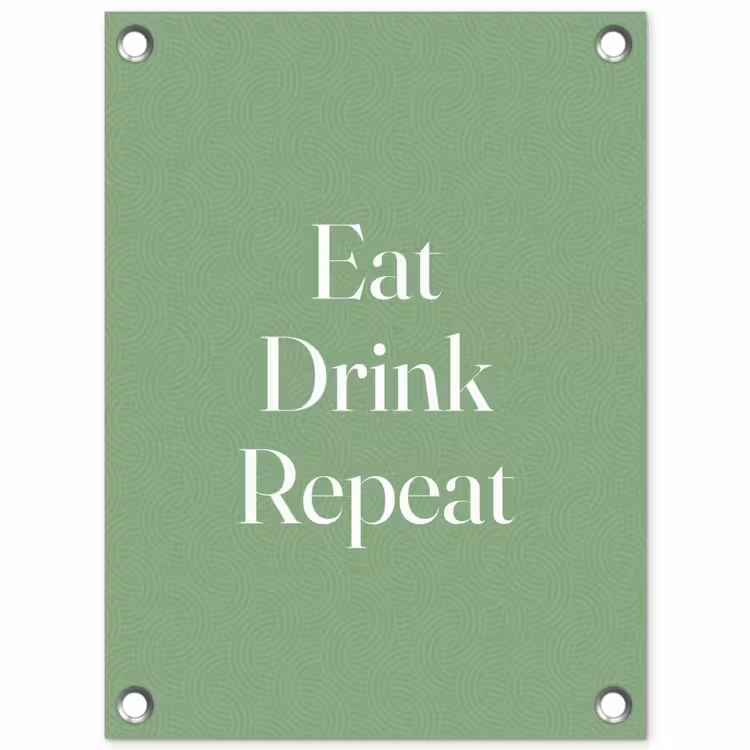 Tuinposter - Eten - Drinken - Tekst - Mintgroen