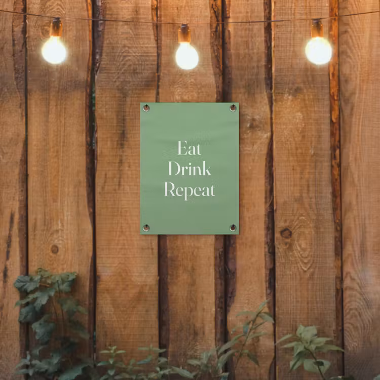 Tuinposter - Eat Drink Repeat — 2