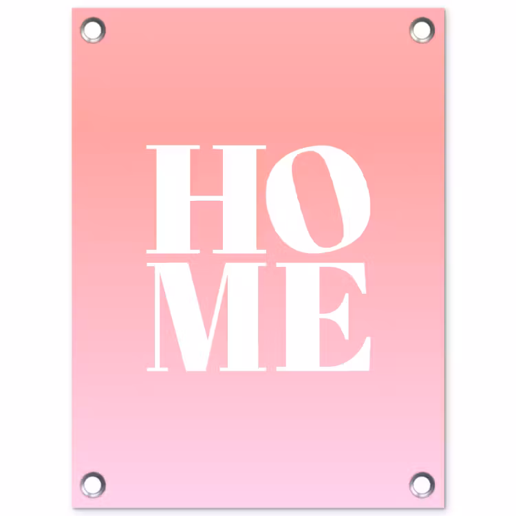 Tuinposter - Home - Letters - Groot - Roze