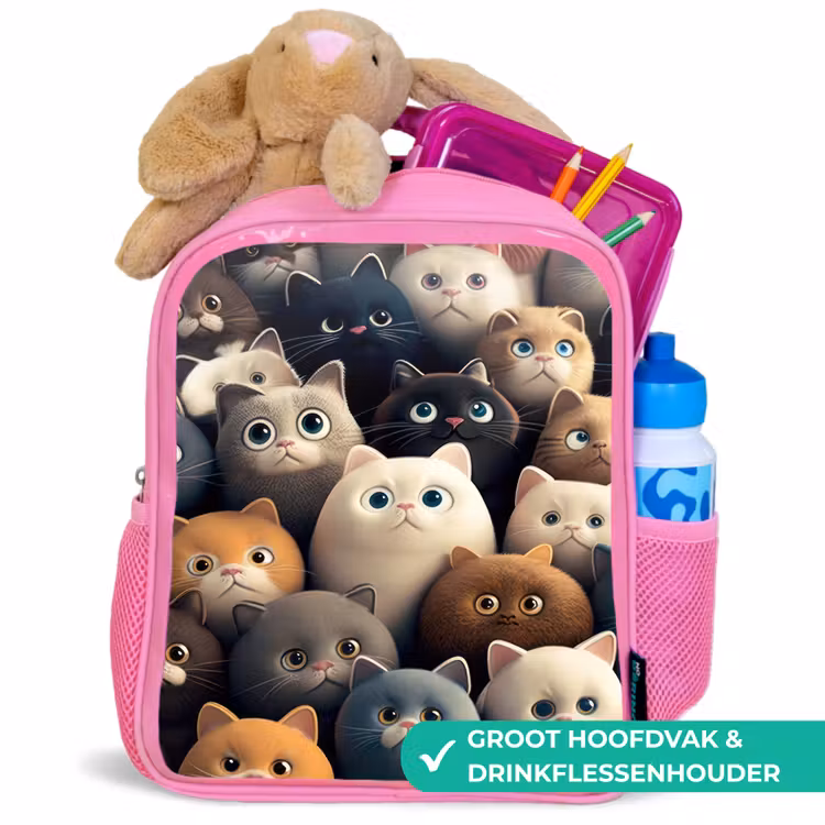 Rugzak kind - roze - Kattenkabaal — 2