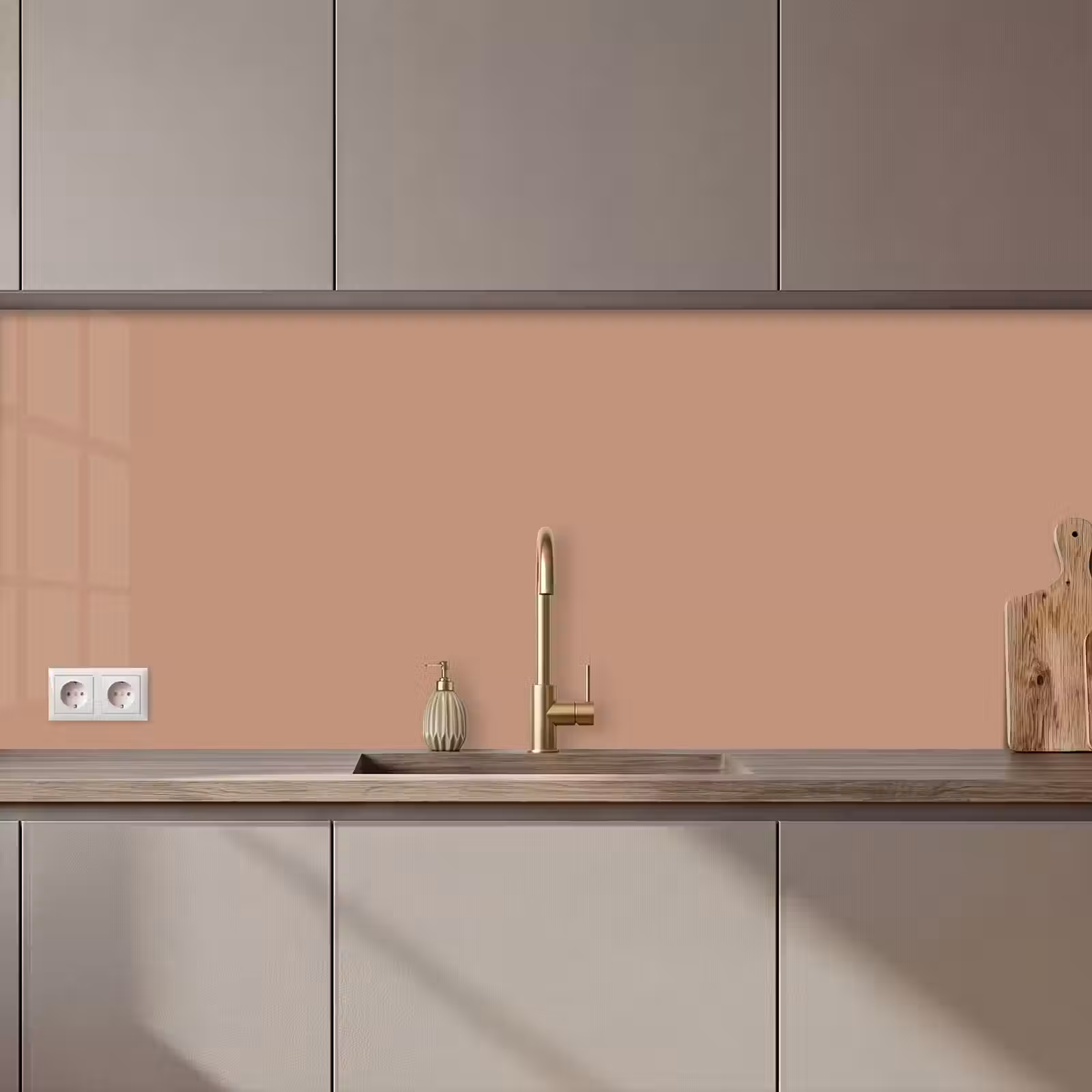 Keuken achterwand - Beige - Kleur - Roze — 1
