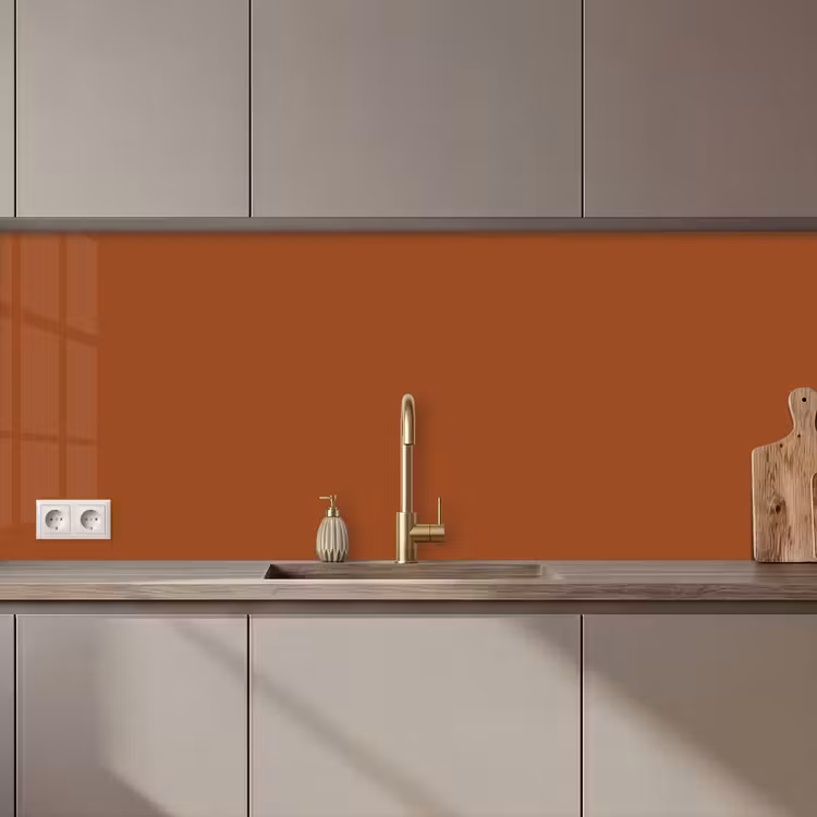 Keuken achterwand - Terracotta - Bruin - Palet - Effen - Kleuren - Kleur — 1