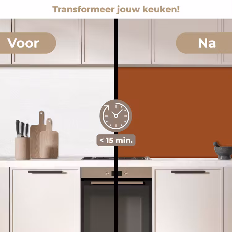 Keuken achterwand - Terracotta - Bruin - Palet - Effen - Kleuren - Kleur — 2