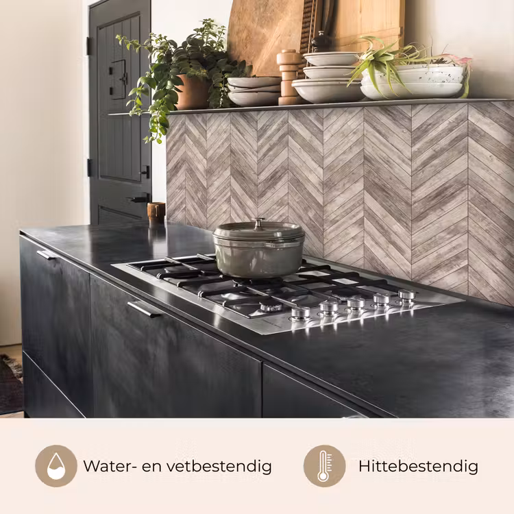 Keuken achterwand - Plank - Patronen - Brocante — 3