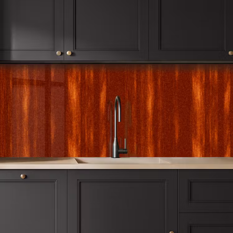 Keuken achterwand - Oranje - Rood - Roest - Metaal — 6