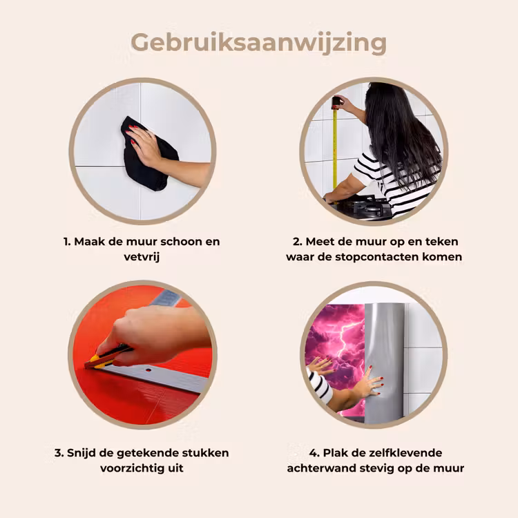 Keuken achterwand - Roze - Onweer - Wolken — 7