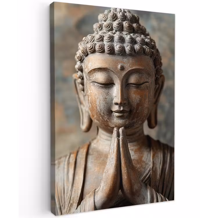 Buiten canvas - Boedha - Beeld - Bruin - Rust — 1