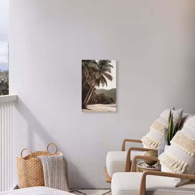 Buiten canvas - Eiland - Palmboom - Zee — 4