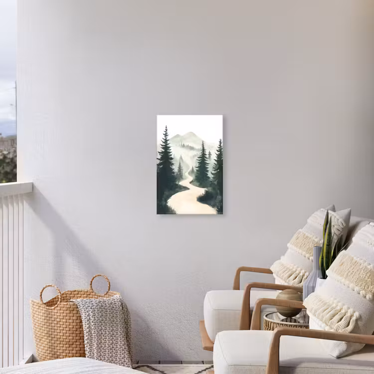 Buiten canvas - Pad - Bomen - Bos - Illustratie — 4