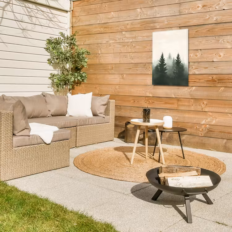 Buiten canvas - Sparren - Bomen - Groen - Beige — 5