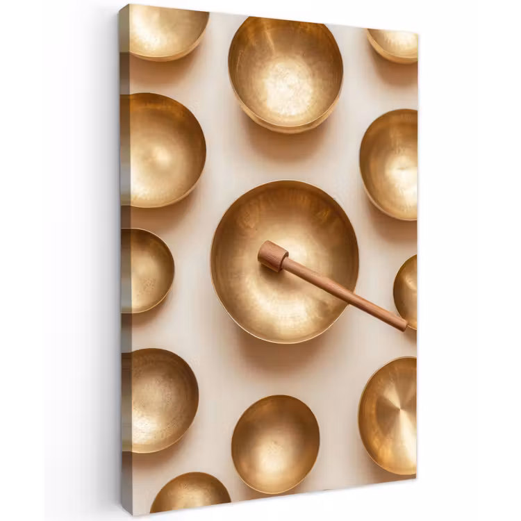 Buiten canvas - Symmetrisch - Goud - Brons - Balans — 1