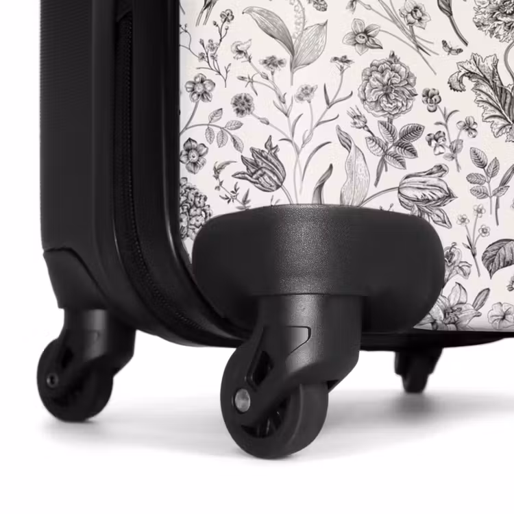 Koffer - Klassiek bloemen patroon zwart en wit — 7