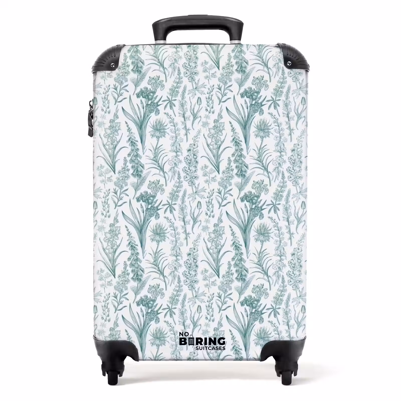 Koffer - Klassiek bloemen patroon groen — 1
