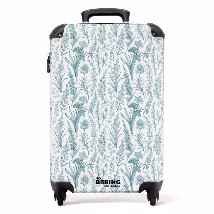 Koffer - Klassiek bloemen patroon groen — 1