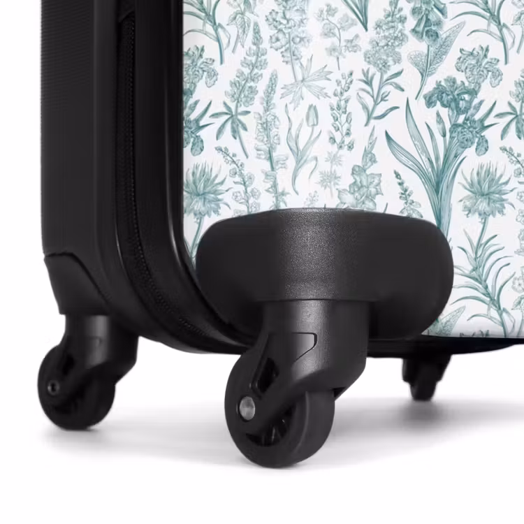 Koffer - Klassiek bloemen patroon groen — 7