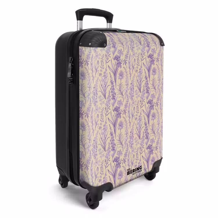 Koffer - Klassiek bloemen patroon paars — 2