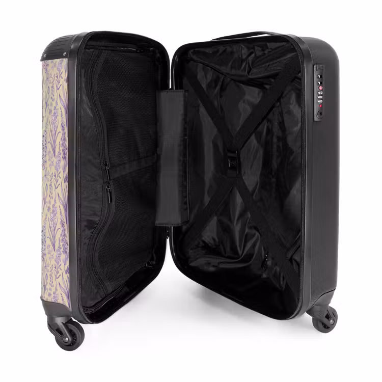 Koffer - Klassiek bloemen patroon paars — 5
