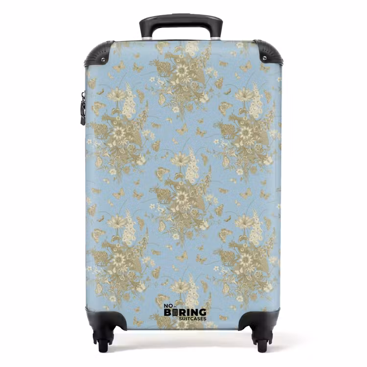 Koffer - Klassiek boeket patroon blauw — 1