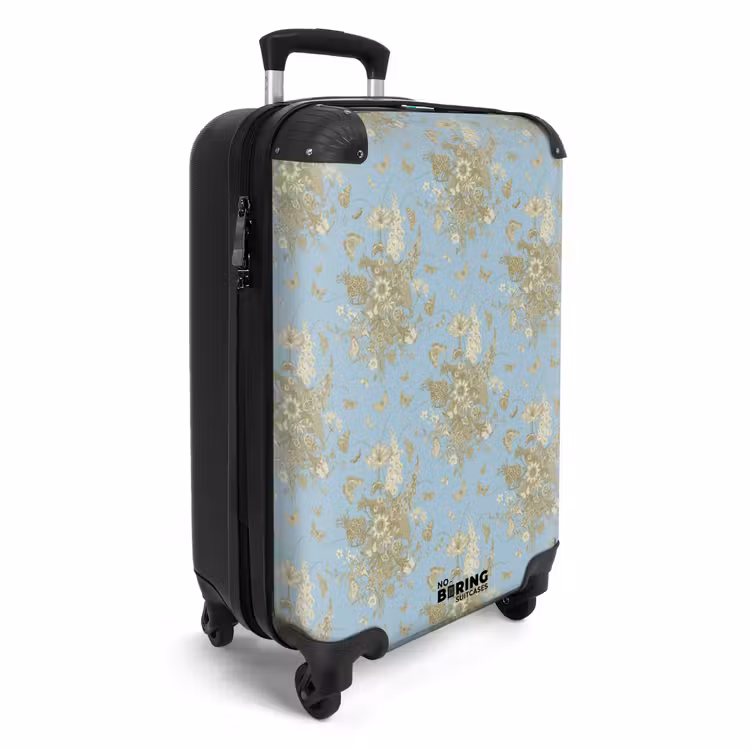 Koffer - Klassiek boeket patroon blauw — 2